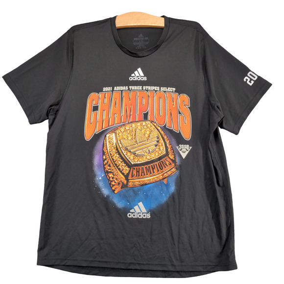 Adidas Creator Tee Men's 2021 Champions T-Shirt Black Large Short Sleeve - Picture 1 of 13